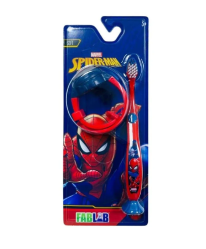 فاب لاب فرشه اسنان سبيدرمان مع ساعه مضيئه