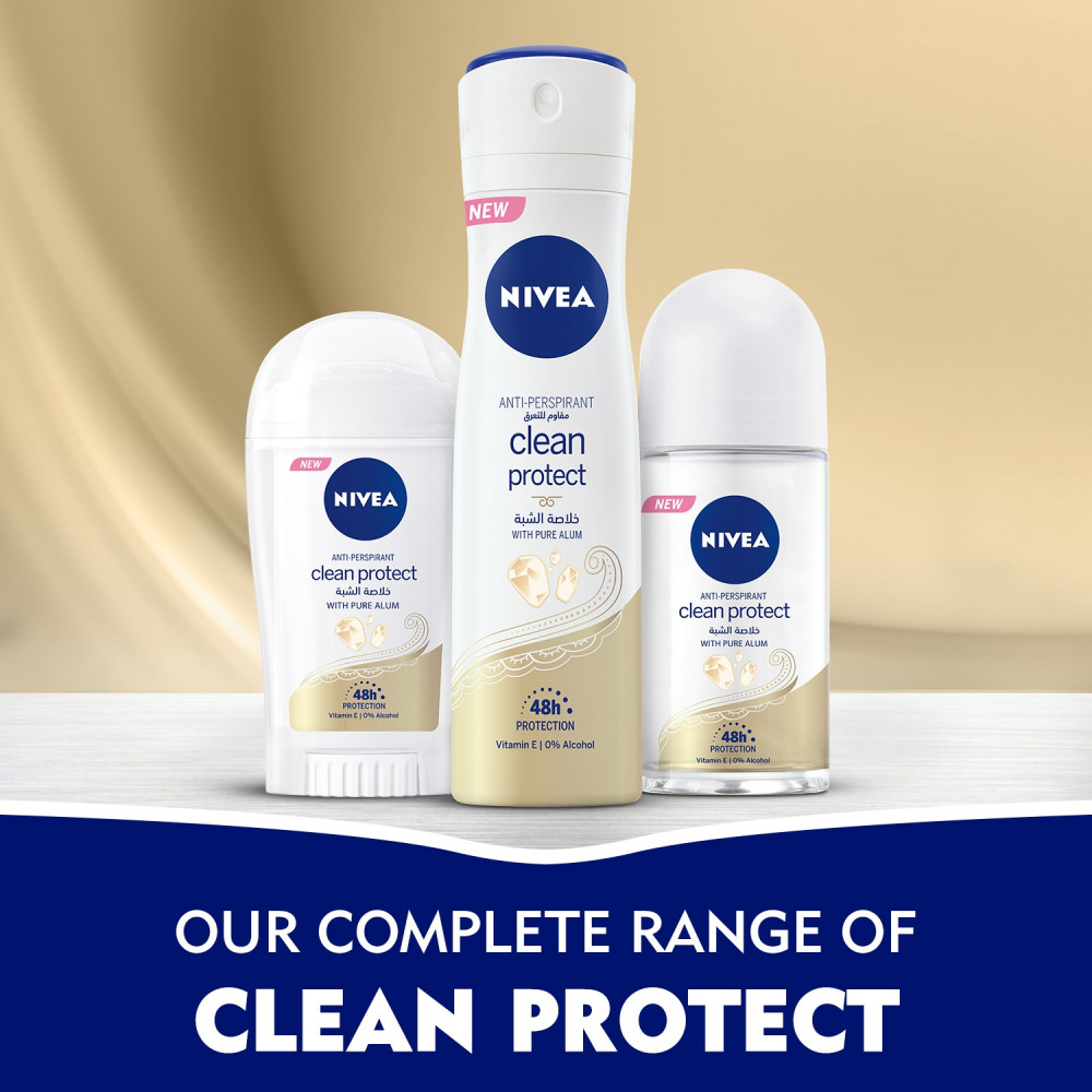 boksen Theoretisch patrouille NIVEA Clean Protect with Pure Alum, Antiperspirant for WomenSpray 200 -  اكبر موقع الكتروني يلبي احتياجاتك اليومية