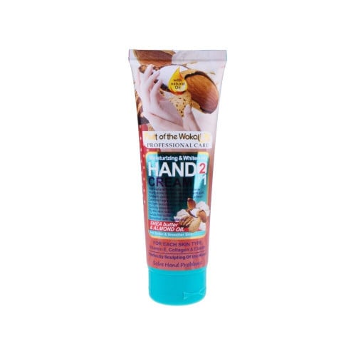 WOKALI HAND CREAM 2IN1 SHEA BUTTER&ALMOND OIL 130 ML-WKL520