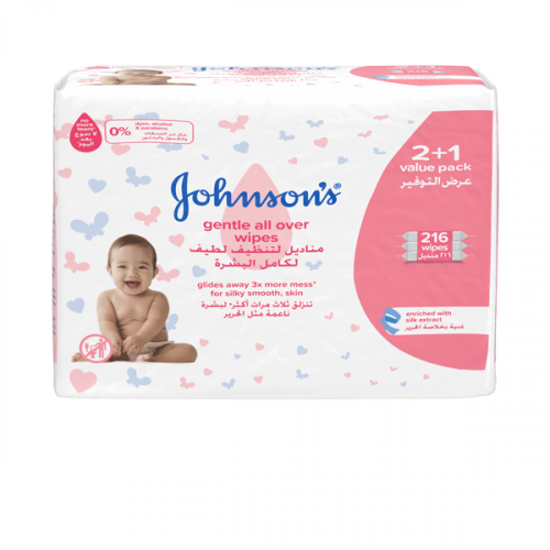 Wipes All Over Value Pack Johnson's 216 pcs