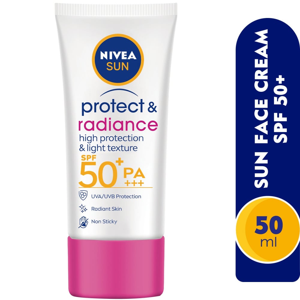 NIVEA SUN Protect & White Face Cream, SPF 50, Tube 50ml - اكبر موقع الكتروني يلبي احتياجاتك اليومية