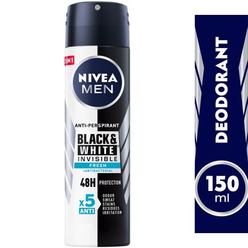 NIVEA Black & White Invisible Silky Smooth, Antiperspirant for Women, -  اكبر موقع الكتروني يلبي احتياجاتك اليومية