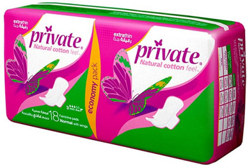 Sanitary napkin, normal size, with wings, 30 pieces - اكبر موقع
