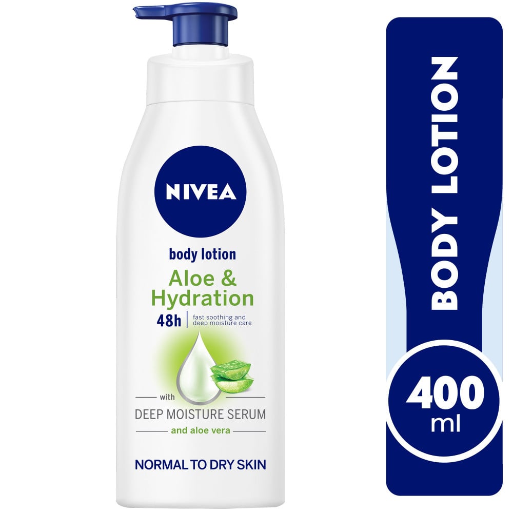 NIVEA Aloe & Body Lotion, Aloe Vera, Normal to Dry Skin, 400ml - اكبر موقع الكتروني يلبي اليومية