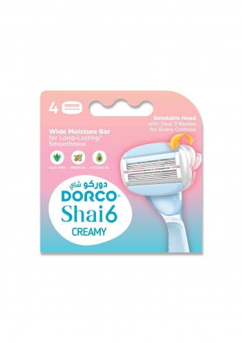 Dorco Feminine Razors with Moisturizing Strip - 6 Blades