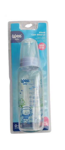 رضاعة أطفال  زجاجية 0-6 أشهر وي بيبي 250 مل