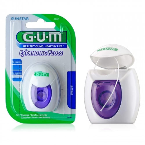 خيط الاسنان Gum , يتوسع بالفجوات مشمع