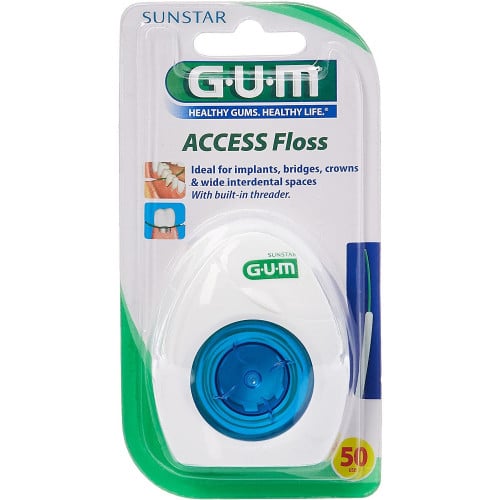 خيط الاسنان Gum , للجسور و الزراعة Access Floss