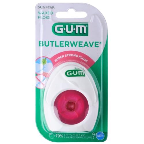 خيط الاسنان Gum , مع الشمع , BUTLER WEAVE