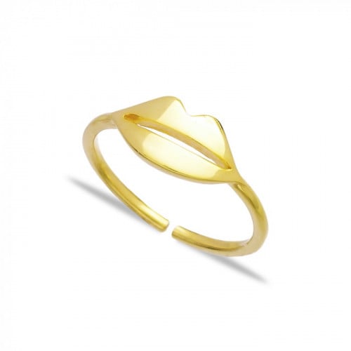 خاتم لامع على شكل الشفاه نقاء الذهب -من مجموعة نفيس هدايا مجوهرات هدية نسائية فاخرة 3663