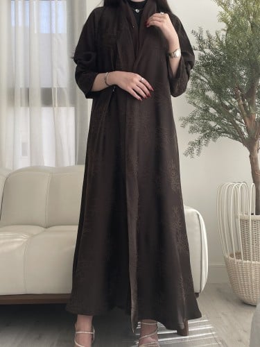 عباية بني بتطريز بني