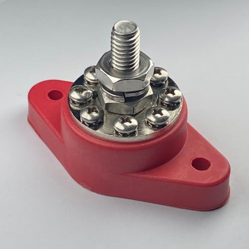 برغي توزيع و تغذية  كهرباء أحمر (مقاس 10 ملي/ 3/8 انش)