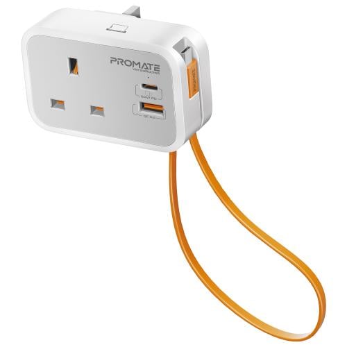 أقوى شاحن مقبس AC متعدد الوظائف مع كابل USB-C مدمج...