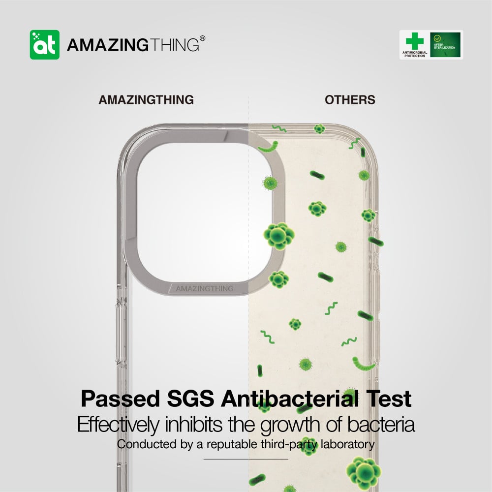 كفر حماية Amazingthing تيتان برو مقاوم للصدمات للايفون 15 برو - رمادي