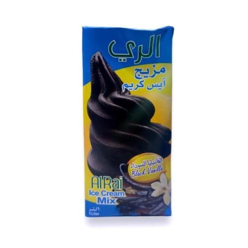 الري مزيج ايس كريم الفانيلا السوداء 1 لتر