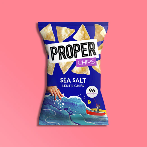 شبس رقائق العدس - ملح البحر تتمتع رقائق Properchip...