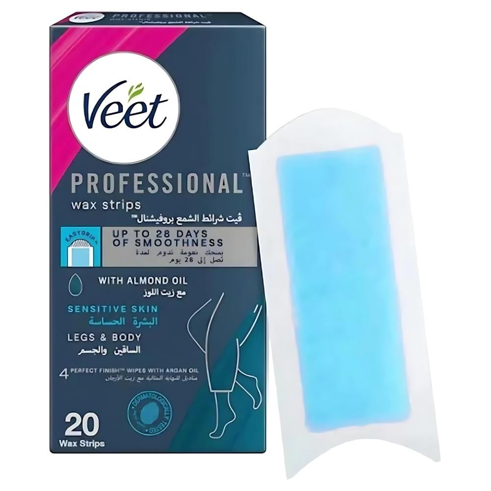 شرائح إزالة شعر الجسم للبشرة الحساسة من فيت - 20 شريط