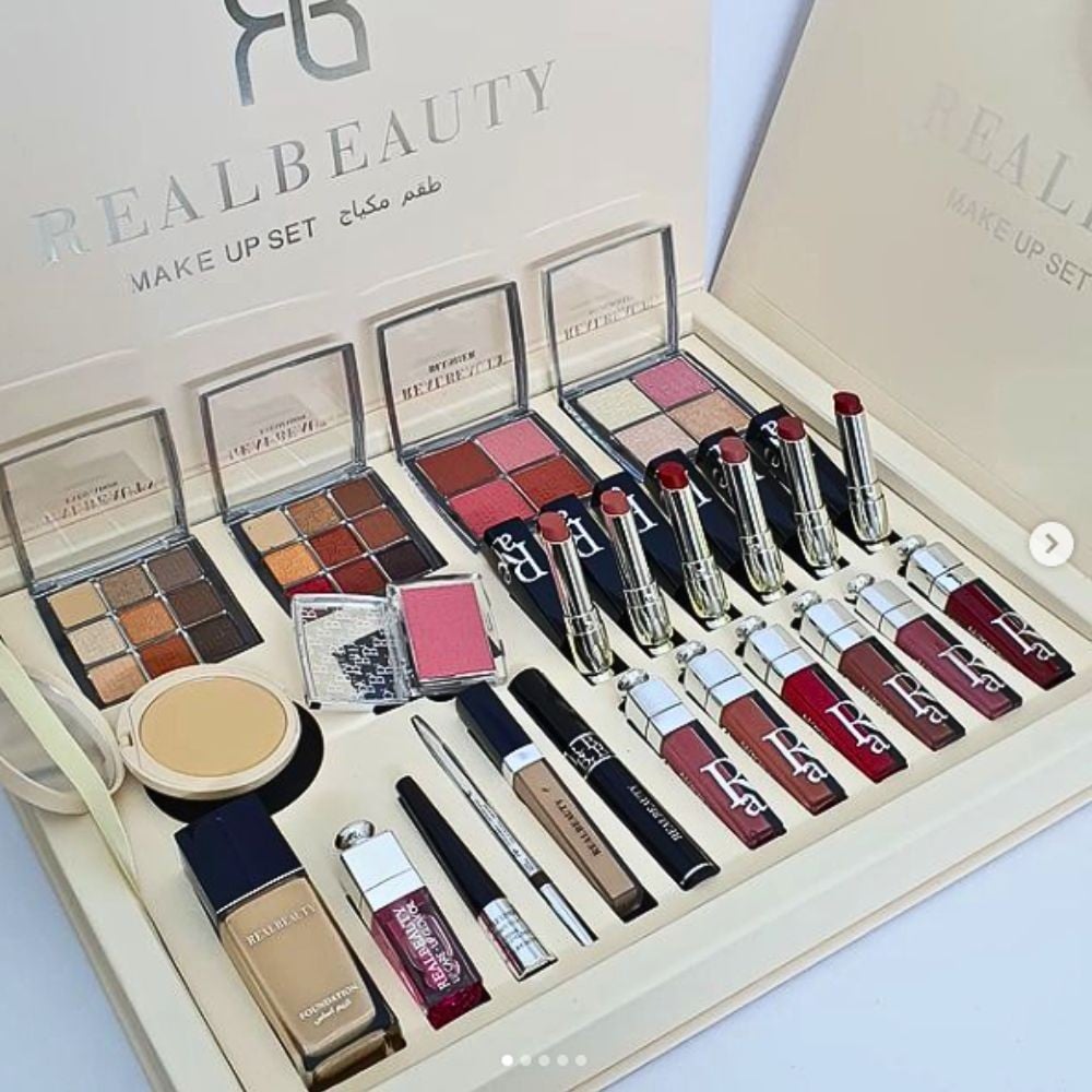 Real Beauty Complete White Makeup Kit with 10 Brushes + 12 Free Nail  Polishes - my party for beauty