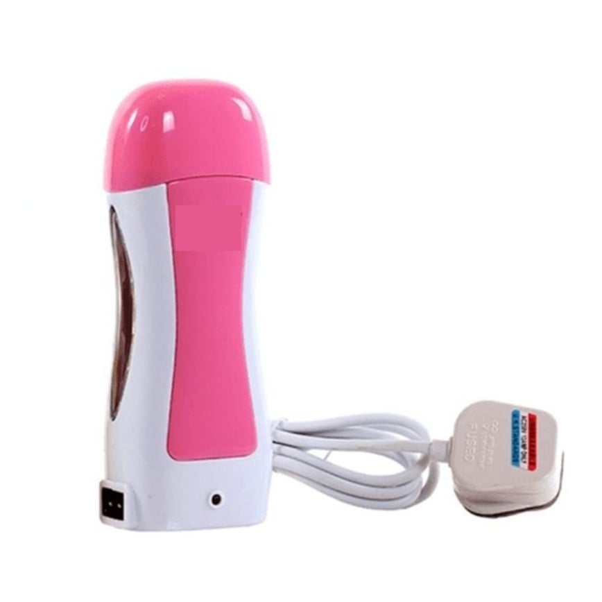 Electric Wax Heater with Rotating Head for Hair Removal Pink/White Avalon