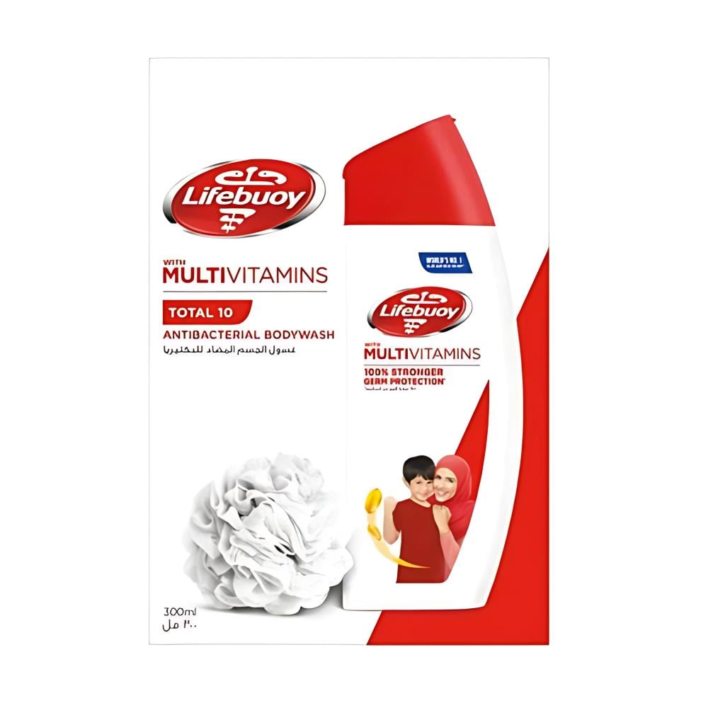 Lifebuoy Antibacterial Body Wash Complete Care with Loofah - 300ml