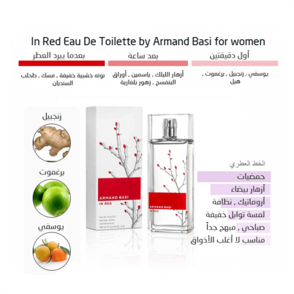 tack aborre Vædde Armand Basi in Red Eau de Toilette Spray 100 ml - my party for beauty