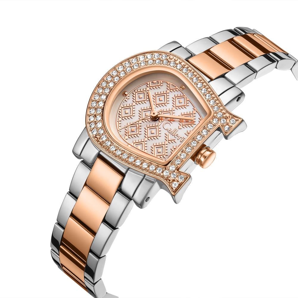 ساعة نسائية من لادون بلون فضي و روز