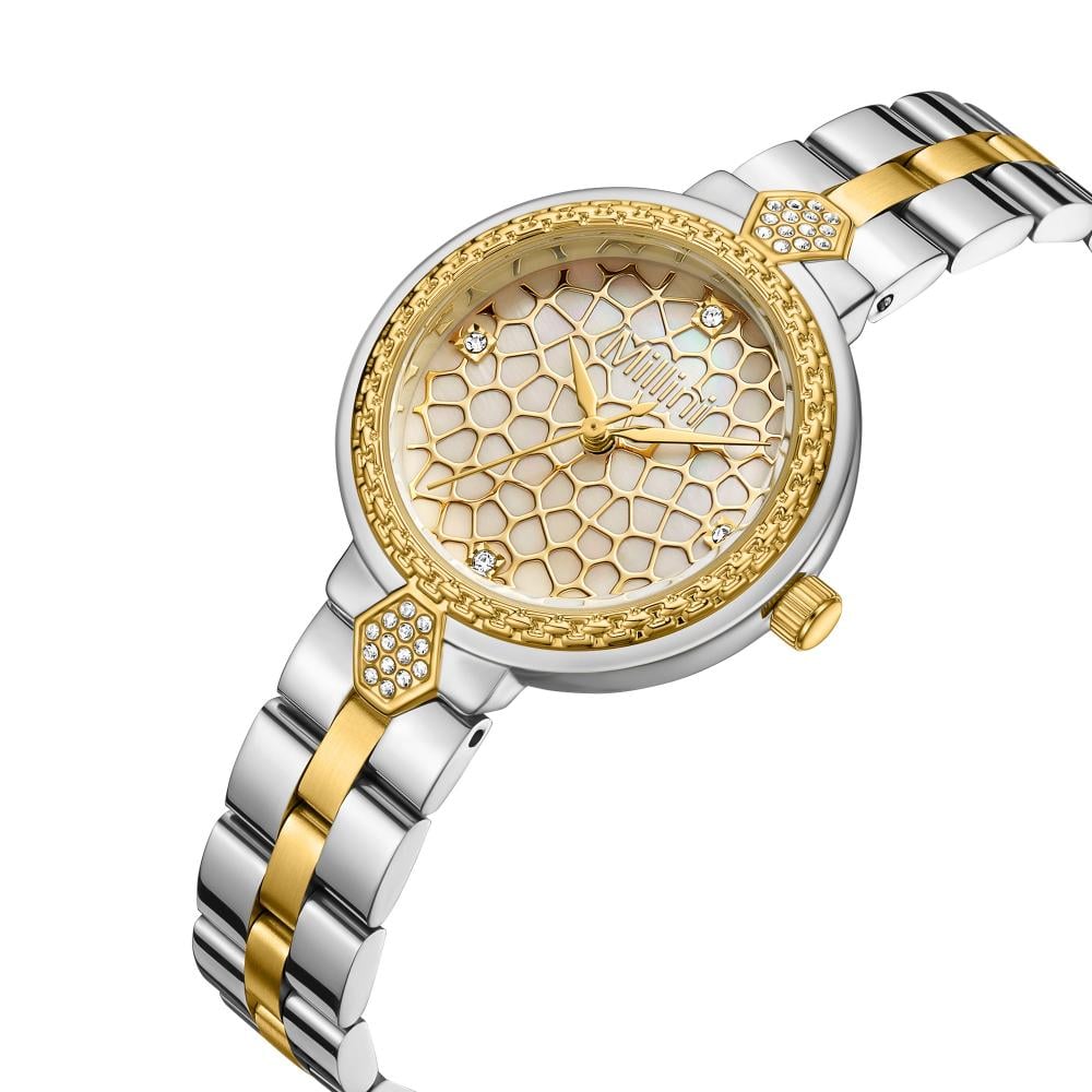 ساعة نسائية من لادون بلون فضي و ذهبي