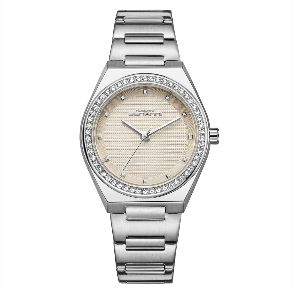 ساعة نسائية من لادون بلون فضي