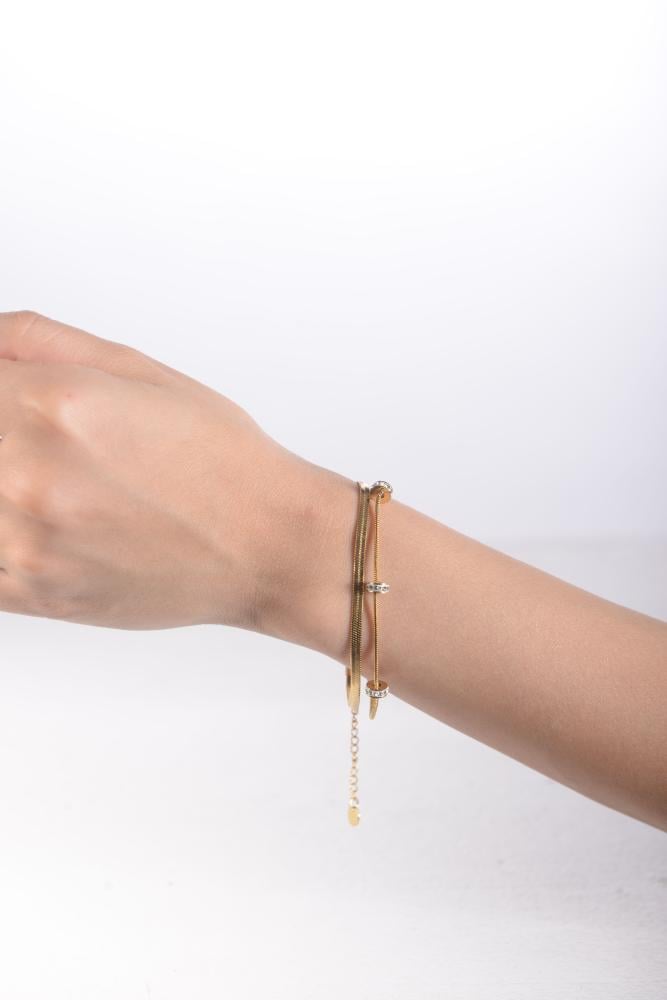 أسوارة نسائية لون ذهبي من لادون