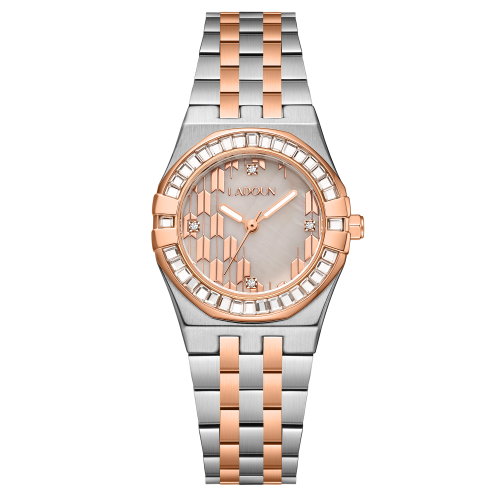 Women's Silver & Rose Gold Stainless Steel Watch from Ladoun