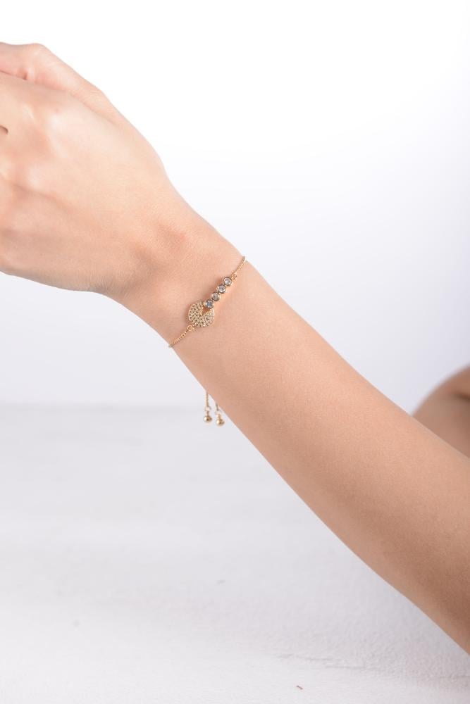 أسوارة نسائية لون ذهبي من لادون