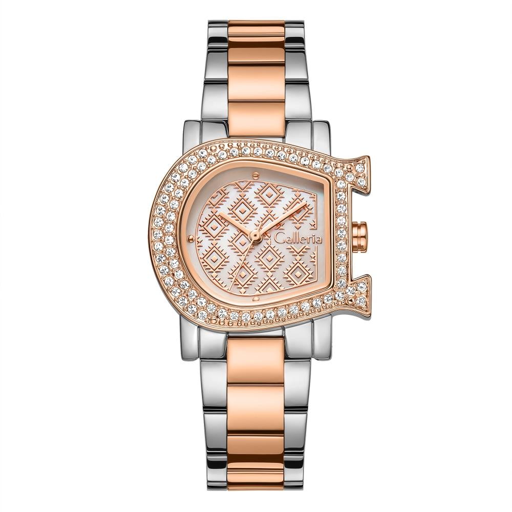 ساعة نسائية من لادون بلون فضي و روز