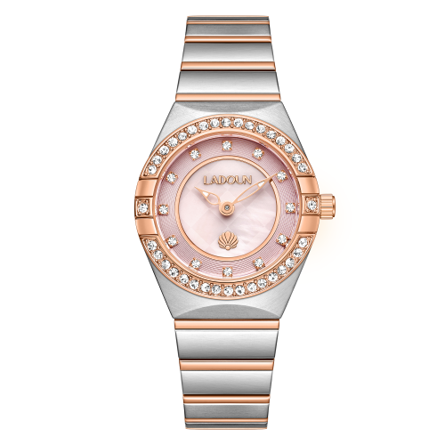 Women's Silver & Rose Gold Stainless Steel Watch from Ladoun