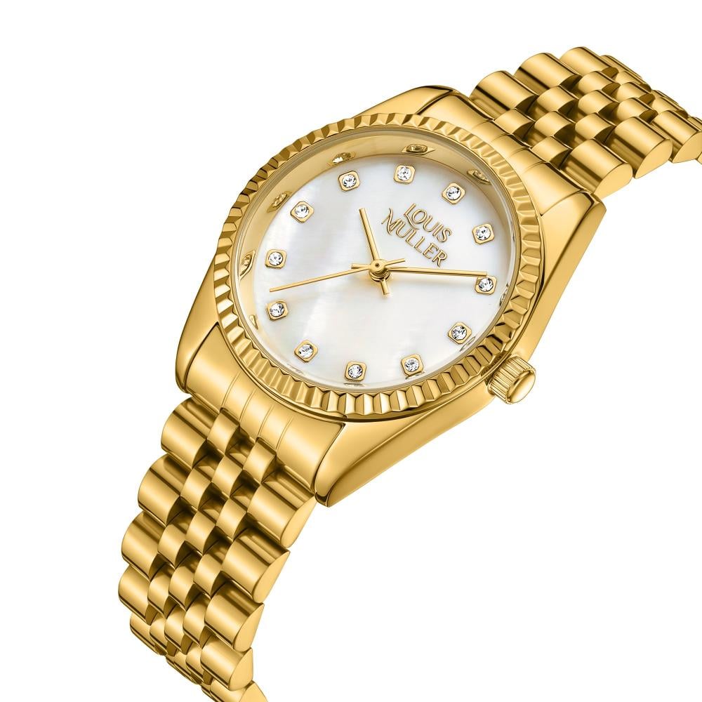 ساعة نسائية من لادون ستيل  بلون ذهبي