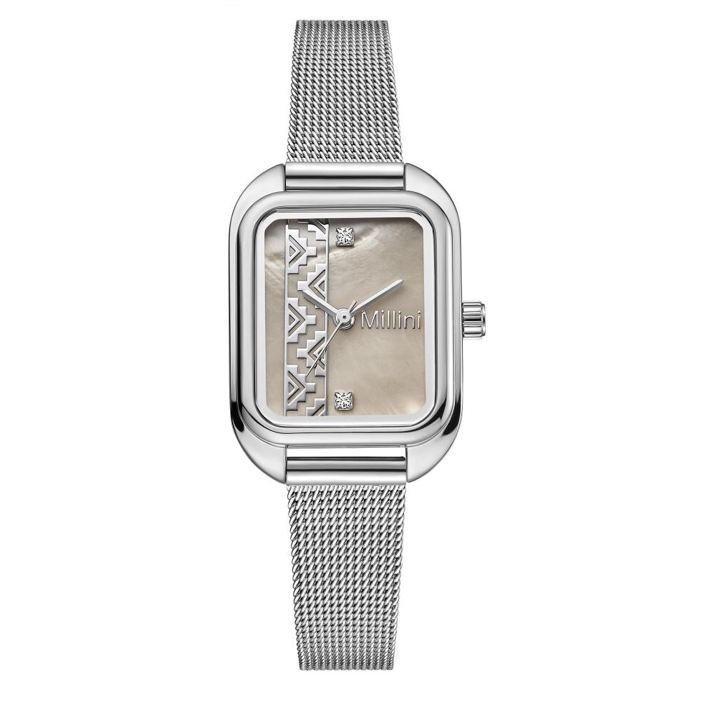 ساعة نسائية من لادون ستيل  بلون فضي