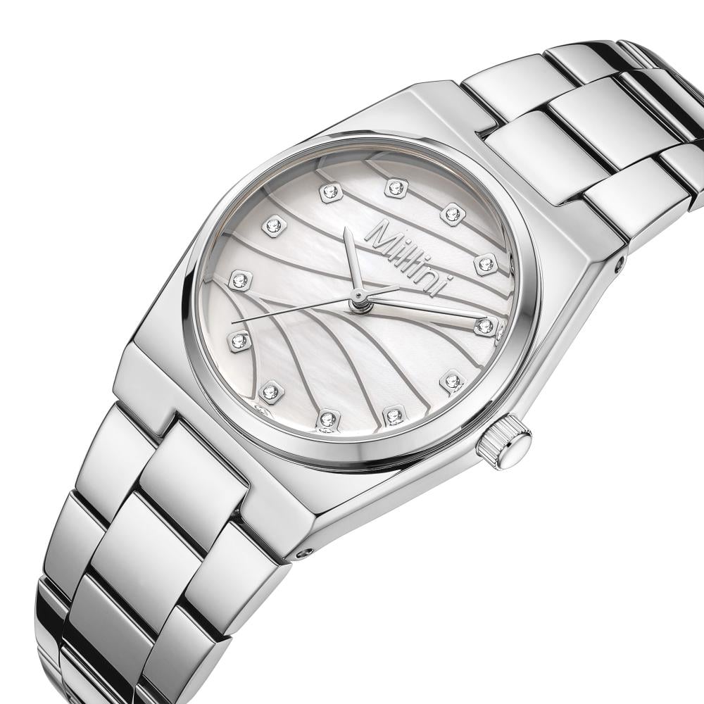 ساعة نسائية ستيل من لادون بلون فضي