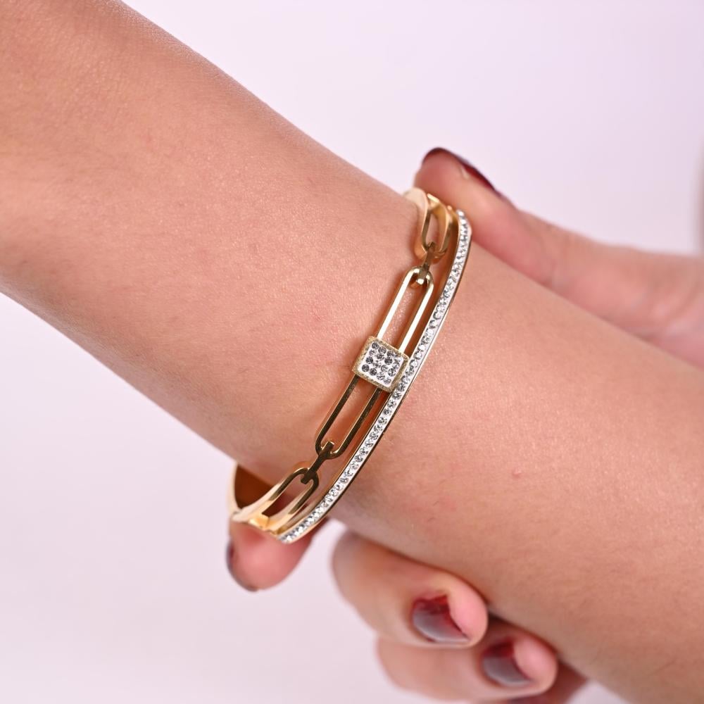 أسوارة نسائية لون ذهبي من لادون