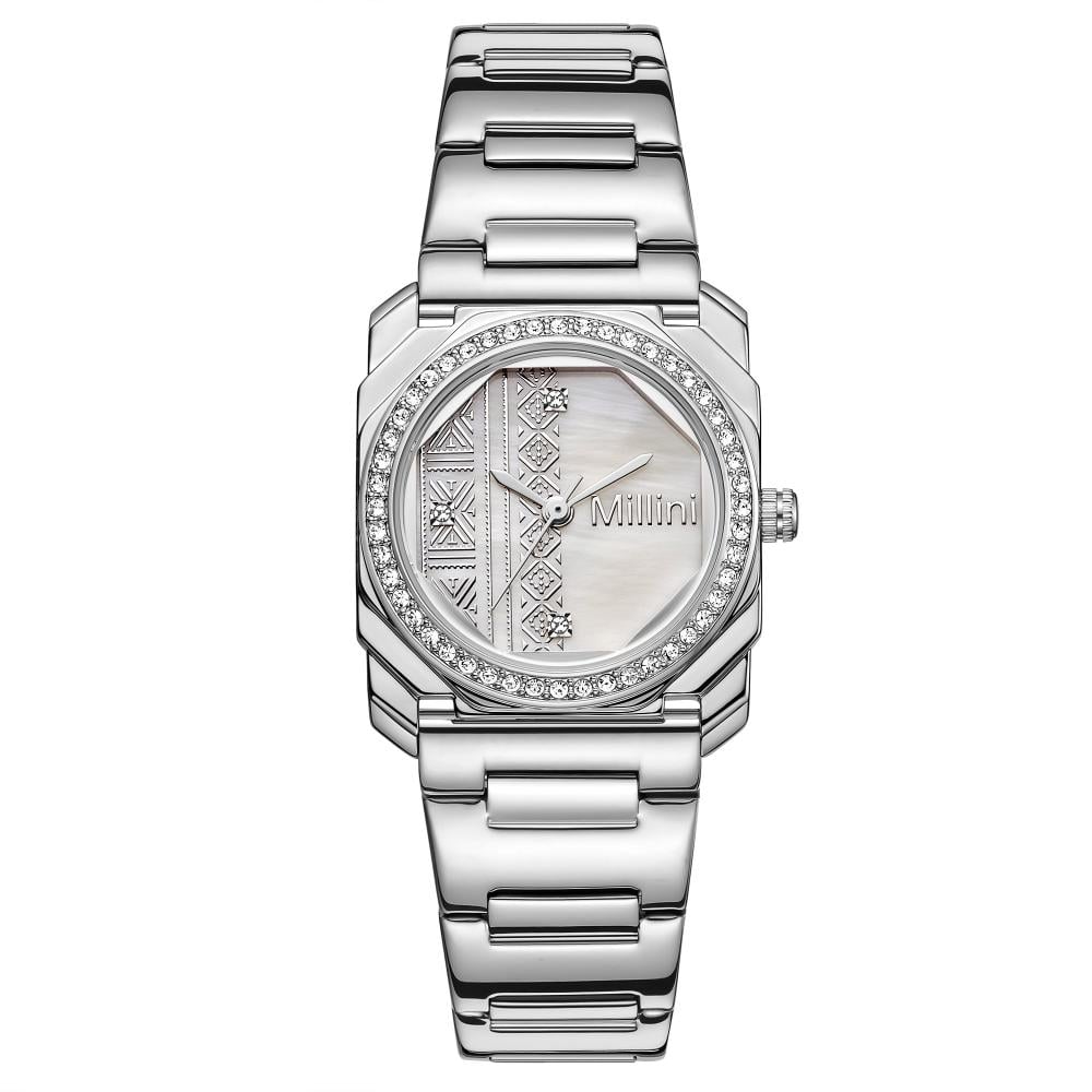 ساعة نسائية من لادون بلون فضي