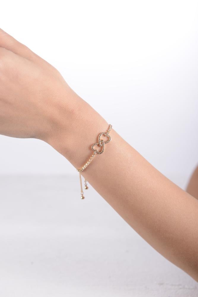 أسوارة نسائية لون ذهبي من لادون