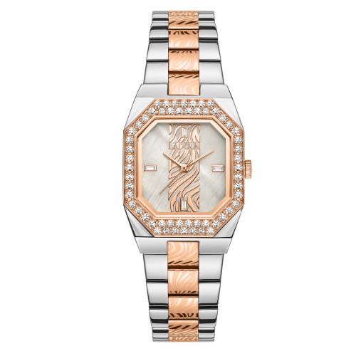 Women's Silver & Rose Gold Stainless Steel Watch from Ladoun