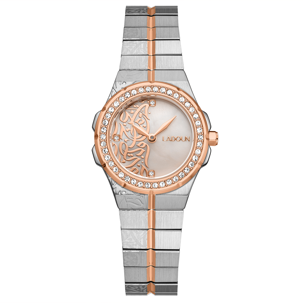 Women's Silver & Rose Gold Stainless Steel Watch from Ladoun