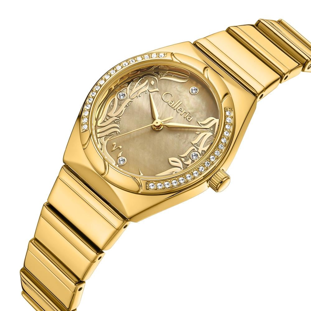 ساعة نسائية من لادون بلون ذهبي