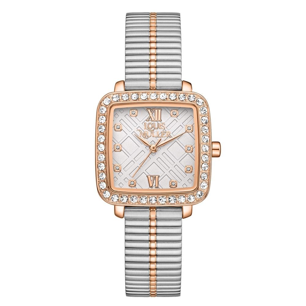 ساعة نسائية من لادون بلون فضي و روز