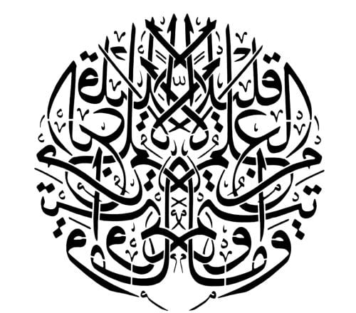 استينسل ( وما أوتيتم من العلم الا قليلا ) متناضرة