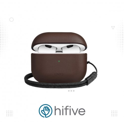 كفر حماية يونيك تيرا جلد للايربودز 3 - بني