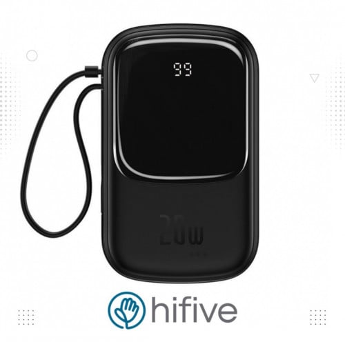 بيسوس - بطارية متنقلة بسعه 20,000 ملي امبير 20 واط - اسود