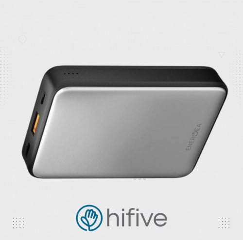 بطاريه متنقله ميني اينرجيا كومباك الو بسعة 10000 ملي امبير بتقنية بي دي وكوالكوم 3 - رصاصي