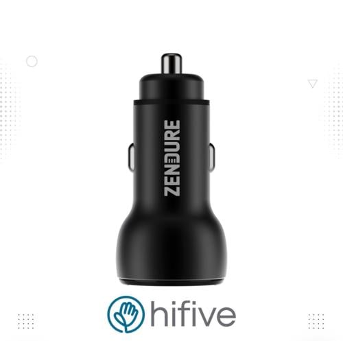 زندور شاحن سيارة بقدرة 48 واط-فضي