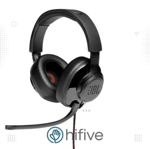 سماعة رأس جي بي ال كوانتوم 200 سلكيه مع مايك للألعاب - أسود