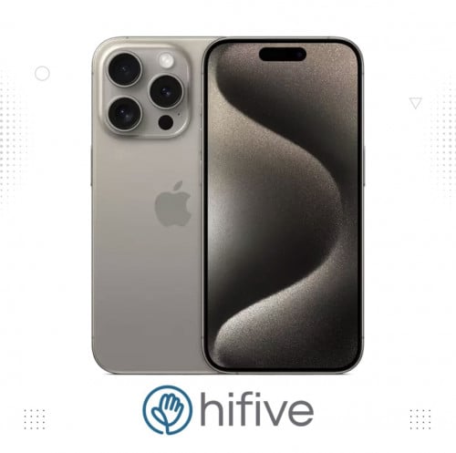 أبل أيفون 15 برو، الجيل الخامس، 6.1 بوصة 256 جيجا ، تيتانيوم طبيعي